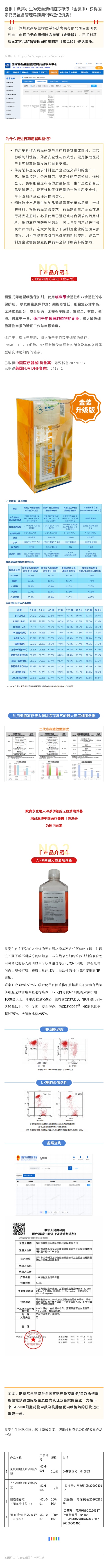 喜报｜默赛尔生物无血清细胞冻存液（金装版）获得国家药品监督管理局药用辅料登记资质！